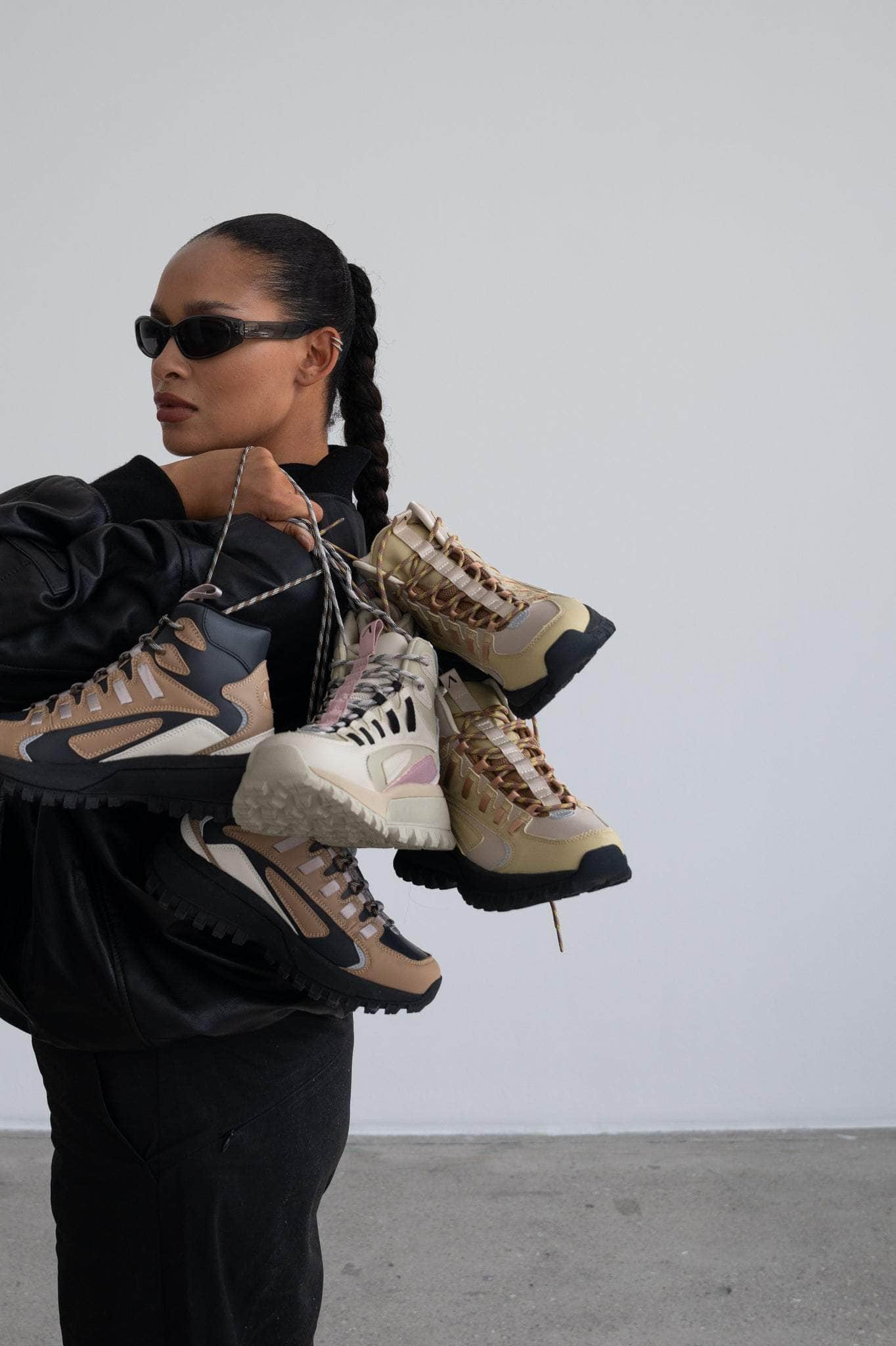 ARKK Essential Line Apaze Hightop Leather HL T-S19 | Raven Tannin | Women Apaze Hightop